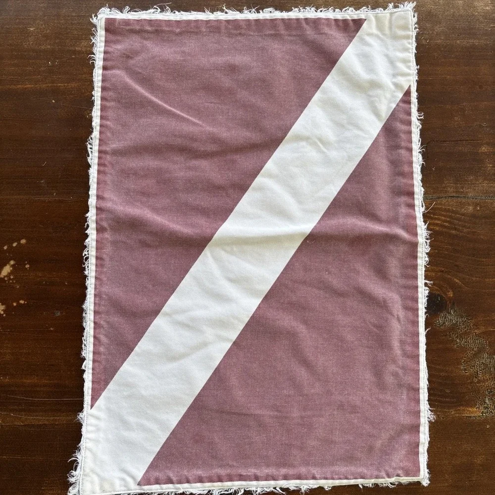 Nautical Signal Flag Sailboat Placemat Set (4)‎ + 4 Kitchen Towels Dickie Walker
